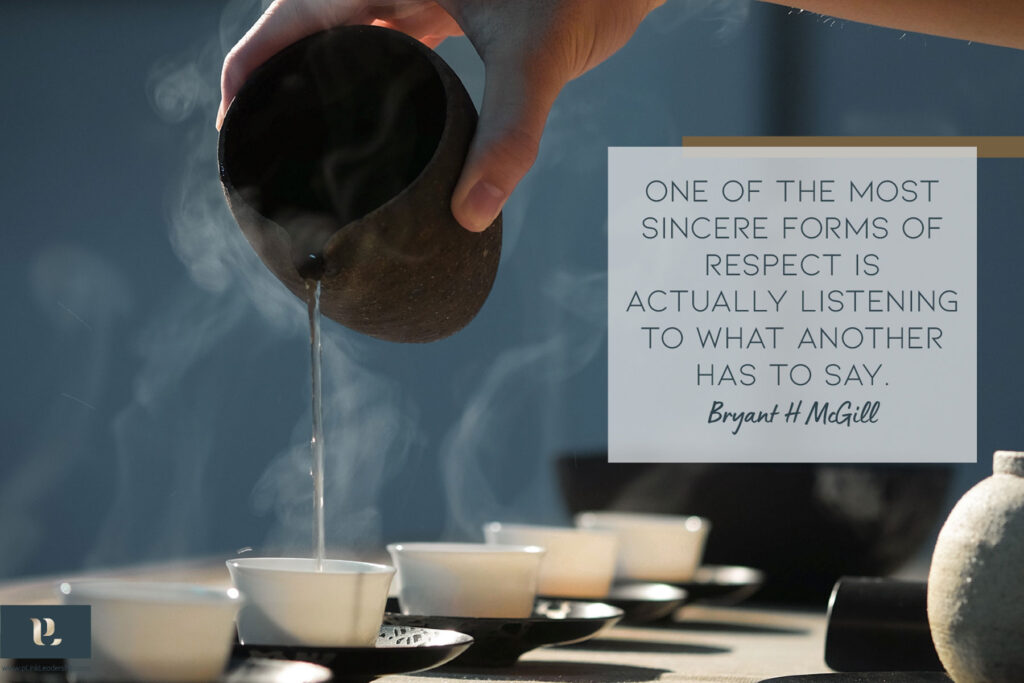 One of the most sincere forms of respect is actually listening to what another has to say - Bryant H McGill